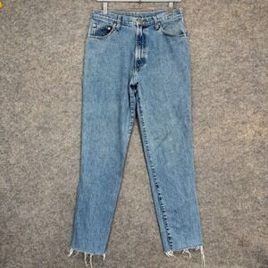 VTG Ralph Lauren Double RL RRL Jeans Womens‎ 29 29x28 Frayed Heavy High Rise 90s
